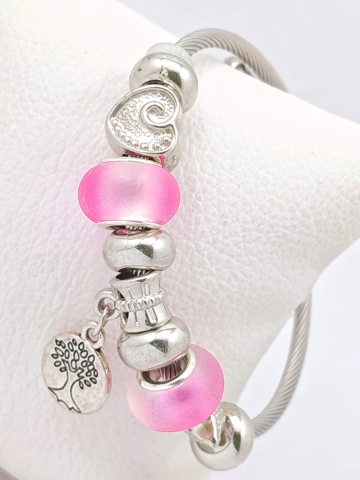 Pulsera Corazón de Cristal Rosa — “Amor Propio”